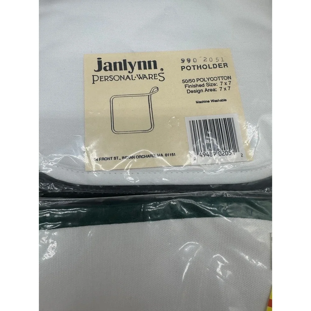 Janlynn Personal Wares Blank Potholders Set of 4 for Embroidery 7x7 USA Made